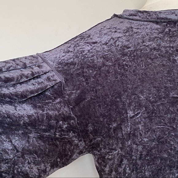 Free People Milan Crushed Velvet Layering Pullover Sweater Sweatshirt, XS - Picture 12 of 15